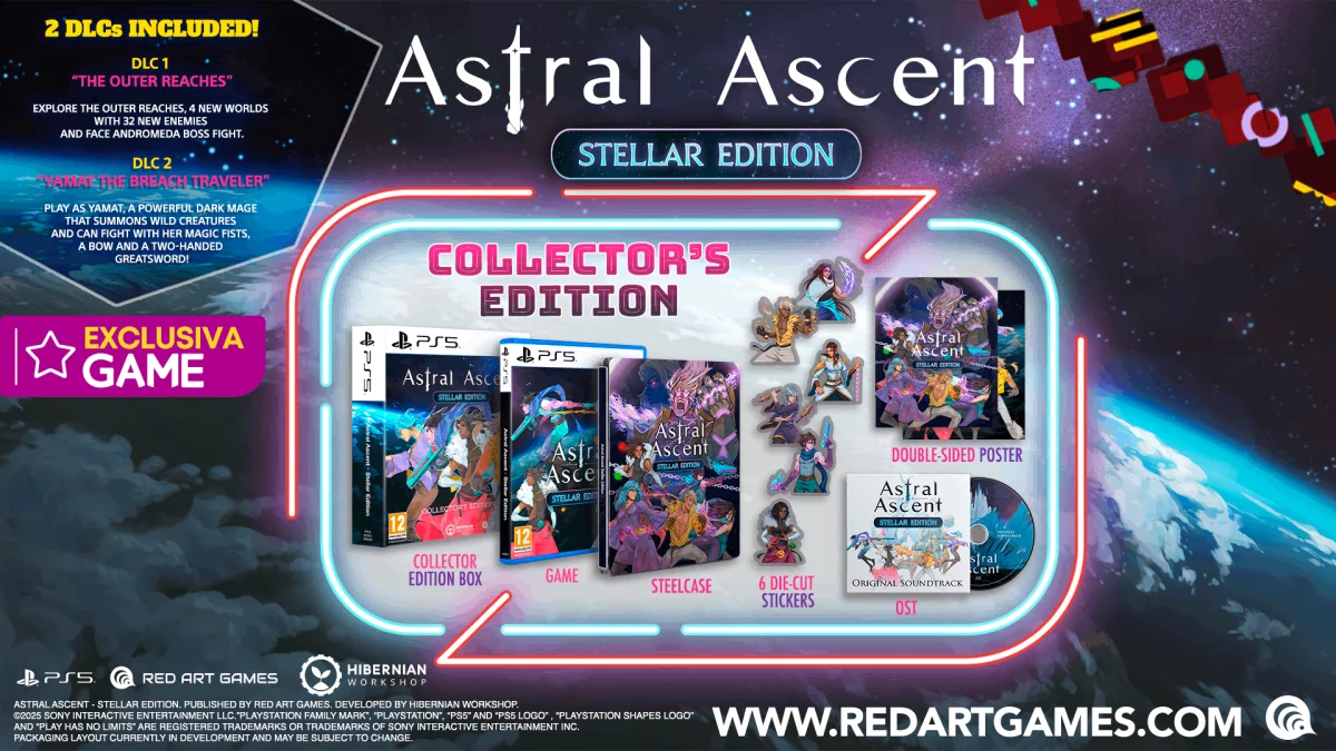 Astral Ascent Stellar Edition Imagen de la edición coleccionista Astral Ascent Stellar Edition de PS5