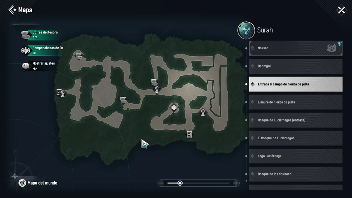 Entrada al campo de hierba de plata