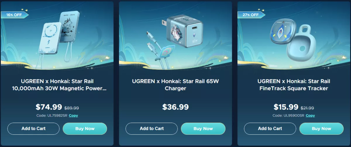 UGREEN y Honkai: Star Rail lanzan accesorios de Yao Guang
