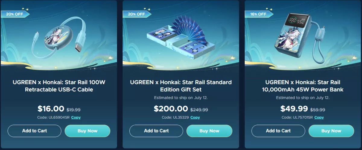 UGREEN y Honkai: Star Rail lanzan accesorios de Yao Guang