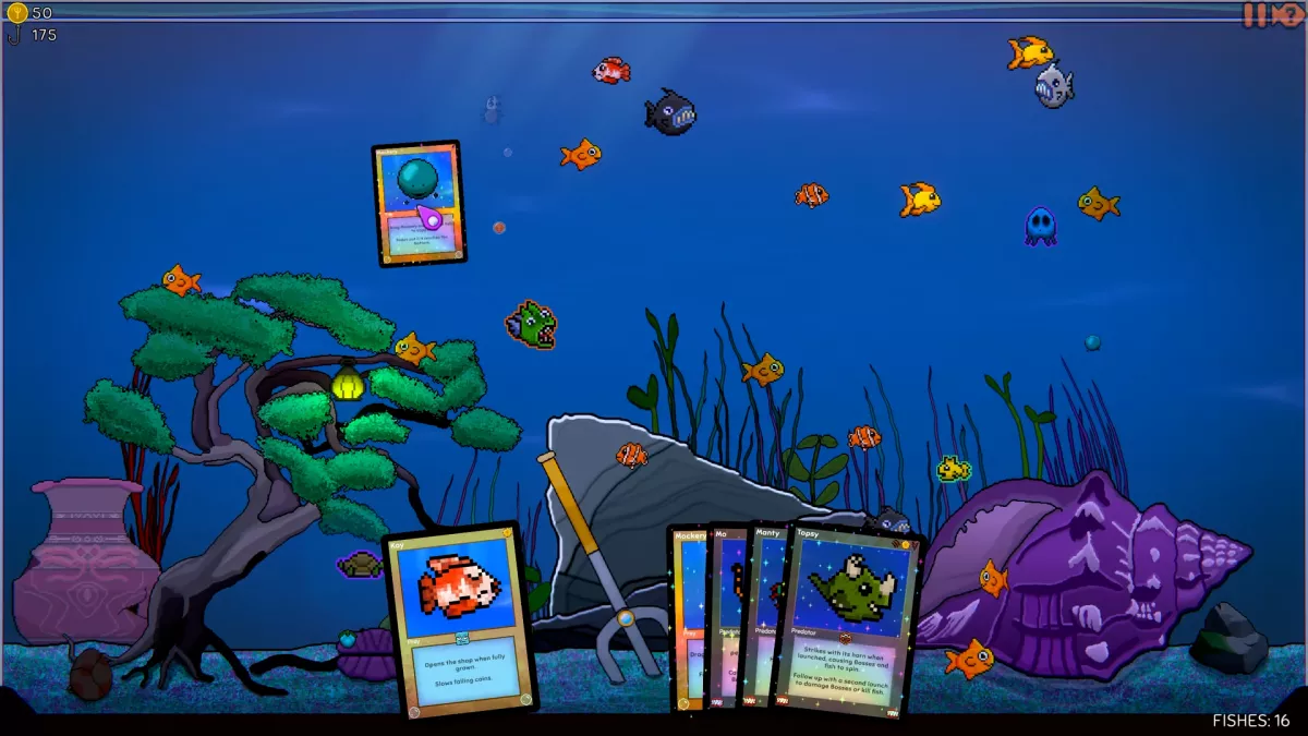 Loopquarium, el roguelite de gestión de acuarios y cartas, llega a Steam