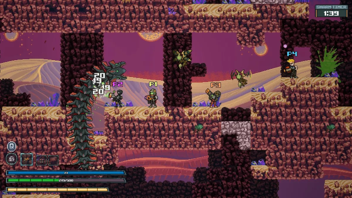 Weather the Swarm, acción cooperativa 2D y escenarios destructibles para 2027