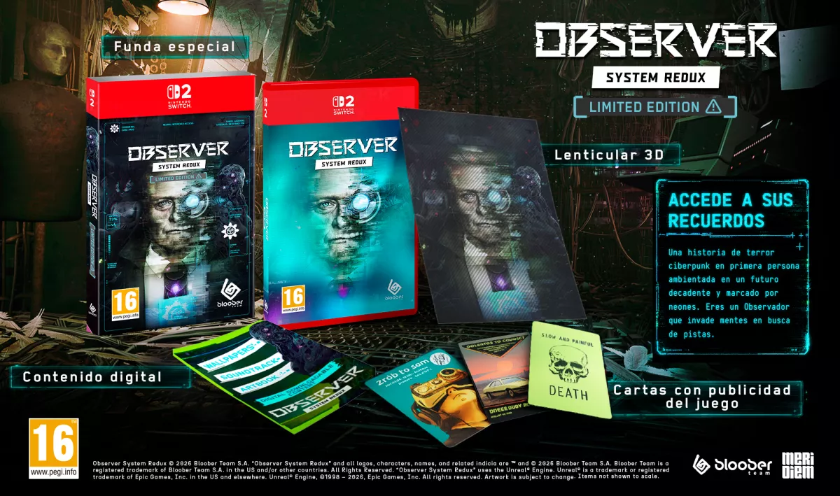 Observer: System Redux tendrá edición física en Nintendo Switch 2 en noviembre Observer: System Redux tendrá edición física en Nintendo Switch 2 en noviembre