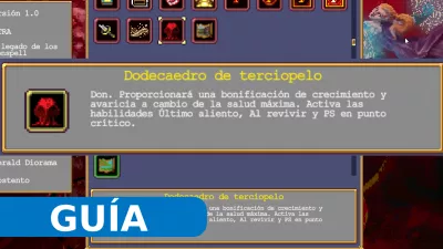 Vampire Survivors: Legacy of Bloodmoon - Cómo obtener el Dodecaedro de Terciopelo