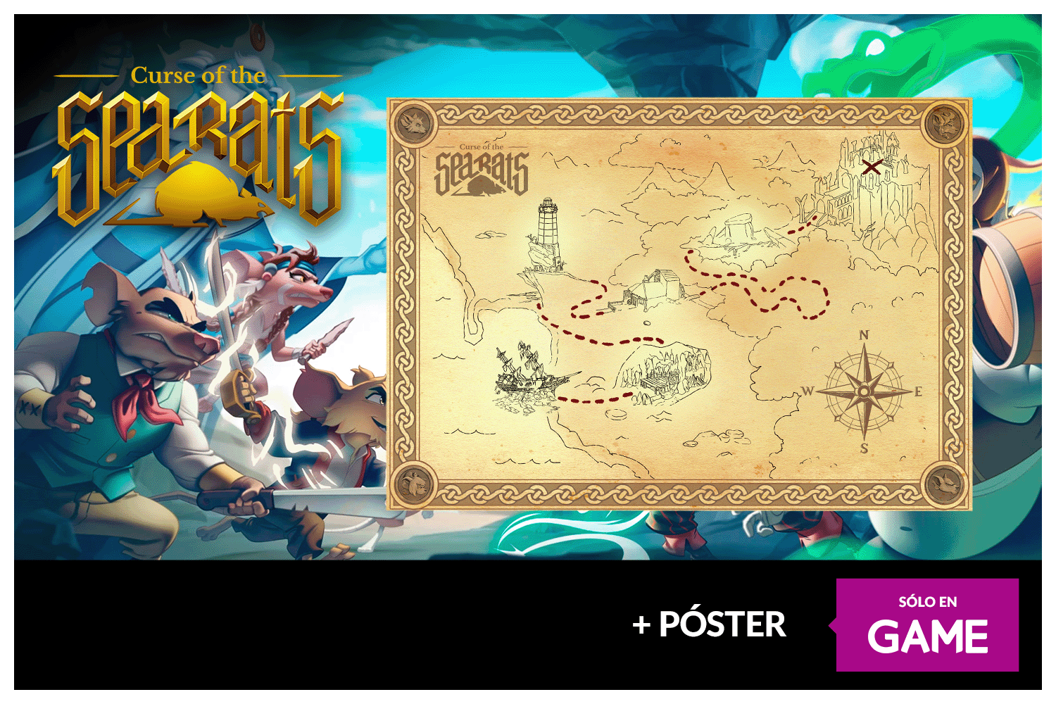 CURSE OF THE SEA RATS con POSTER MAPA DEL TESORO exclusivo GAME de regalo Imagen 3