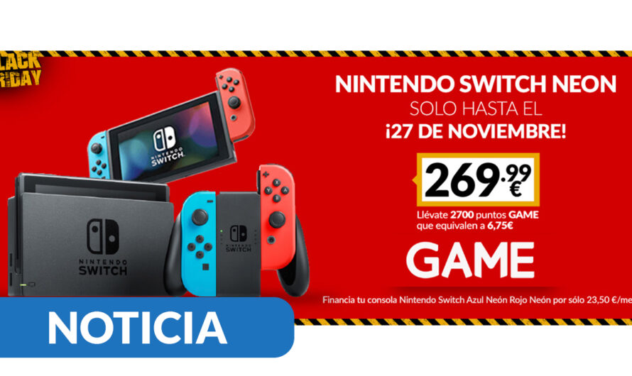 Consigue tu Nintendo Switch a 269,99€ en GAME este Black Friday